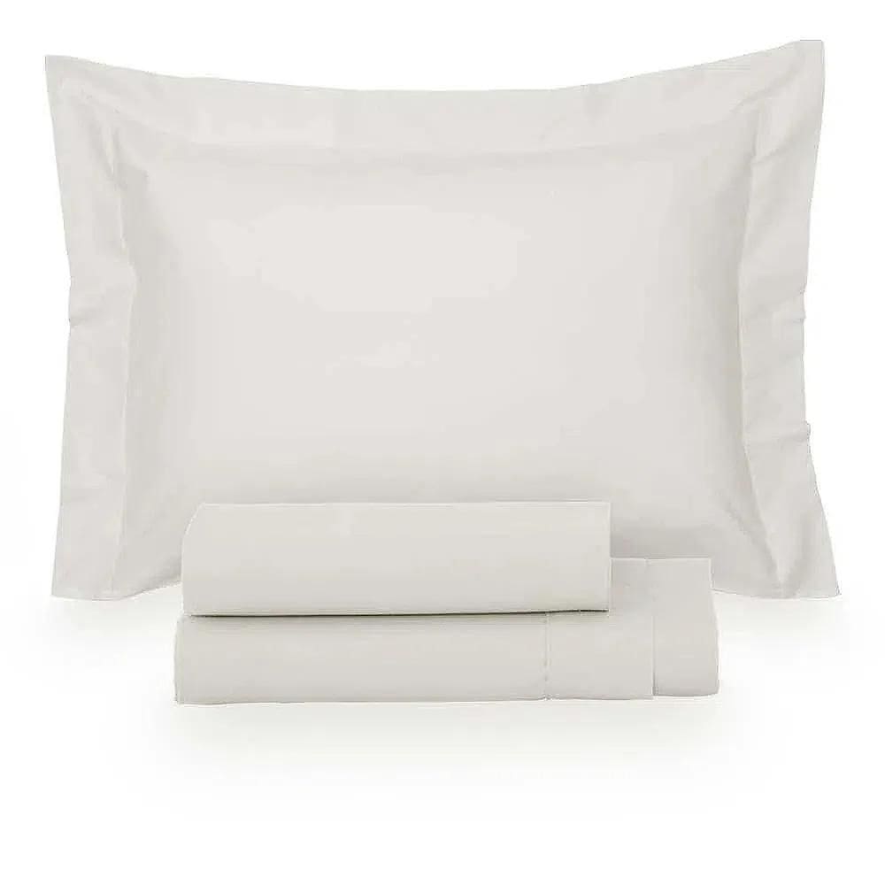 Jogo De Cama Solteiro King Satinée Liso Kacyumara Off White