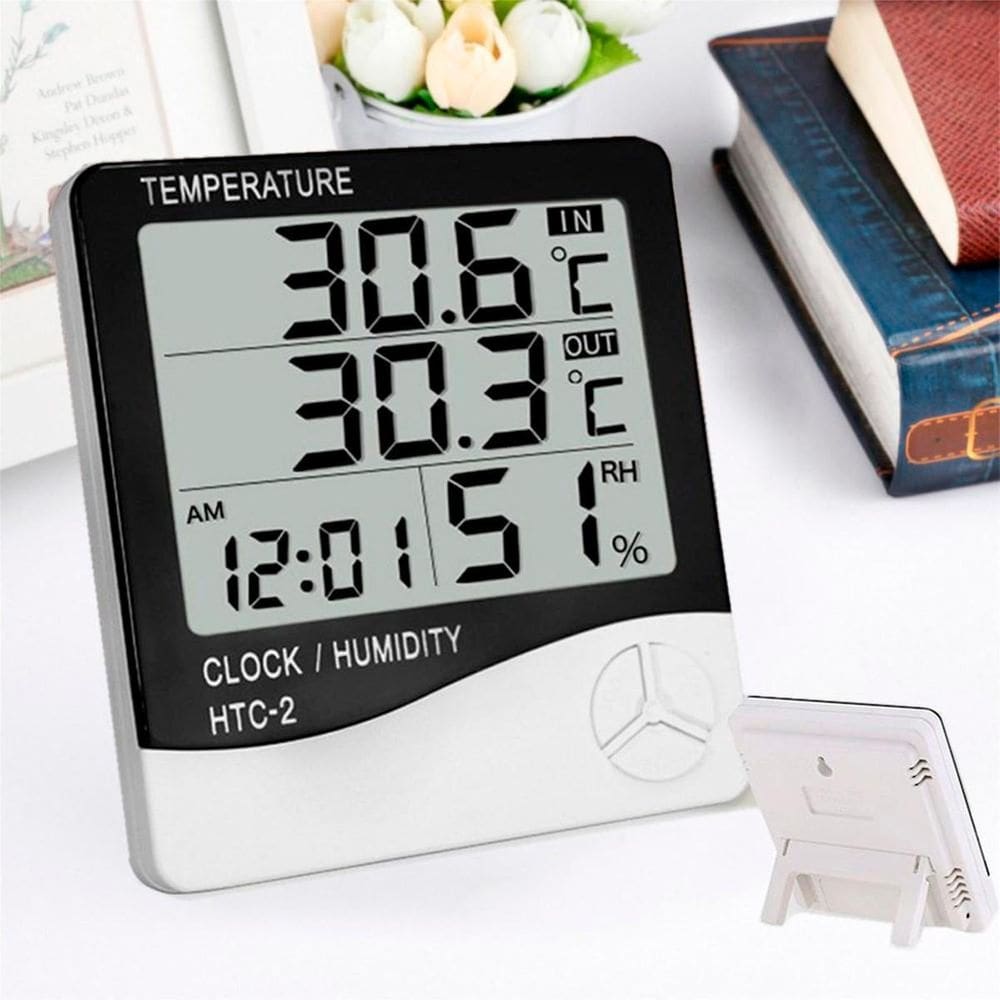 Higrômetro Digital Medidor De Temperatura Para Mercadinho