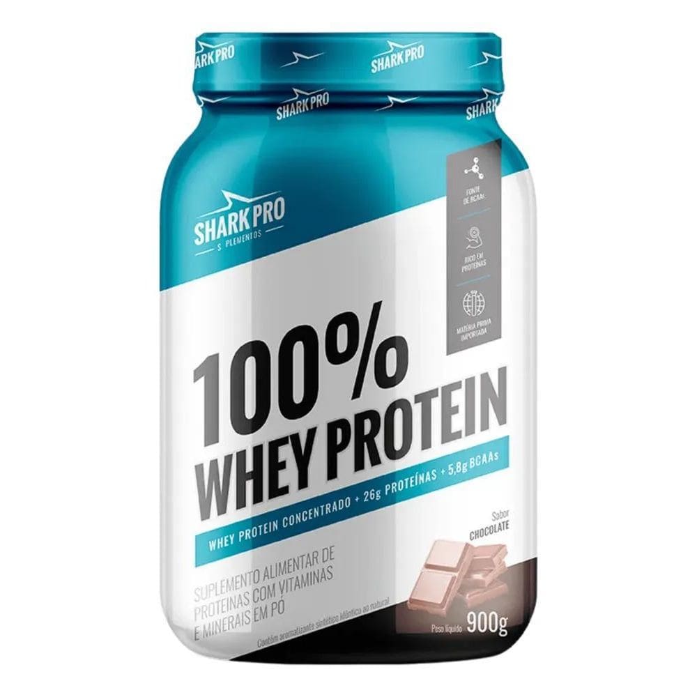 2X Whey Protein 100% Pote 900G Proteína Shark Pro Sabores To