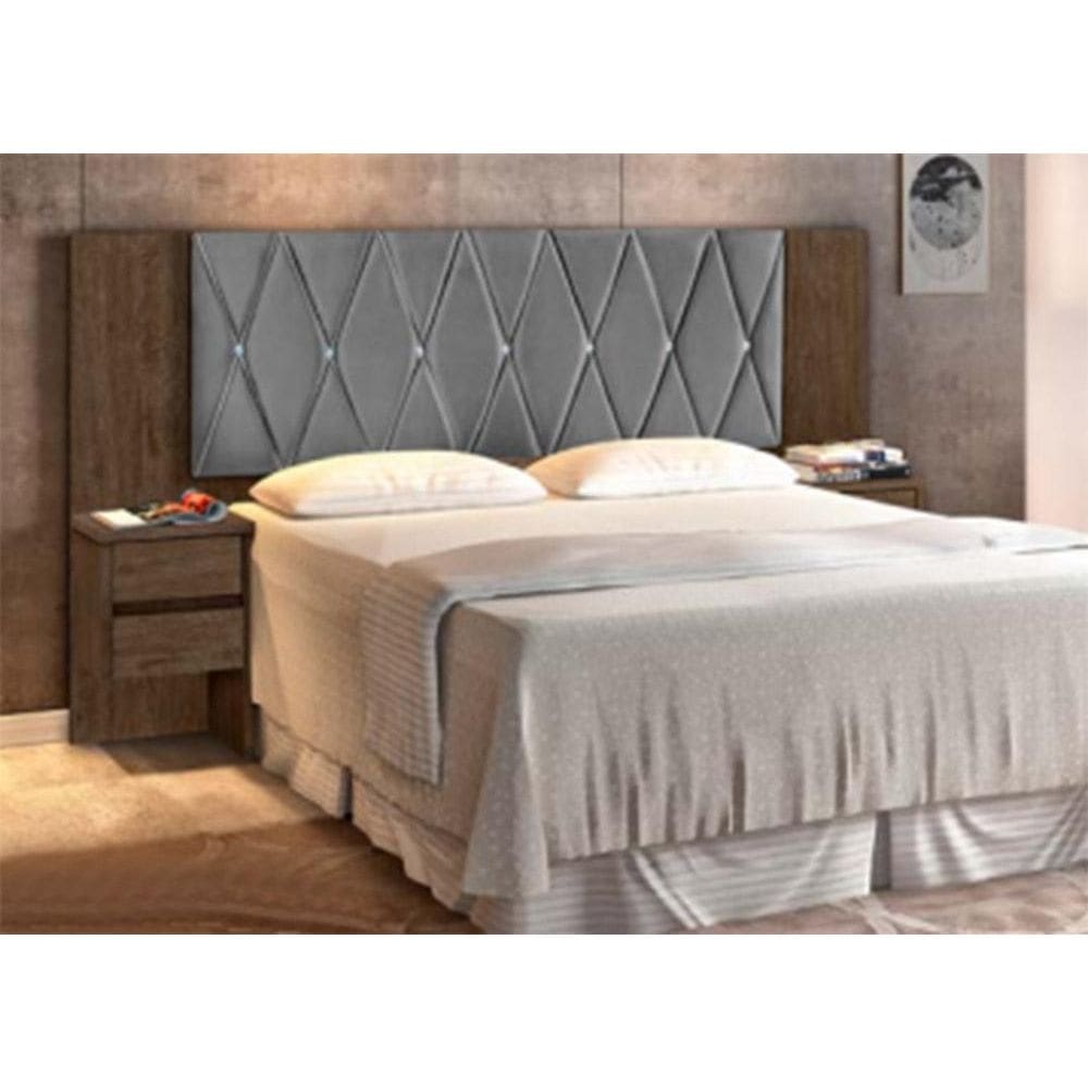 Cabeceira Flórida 1,4/1,6/2,0 Mocaccino/Cinza - Carmolar