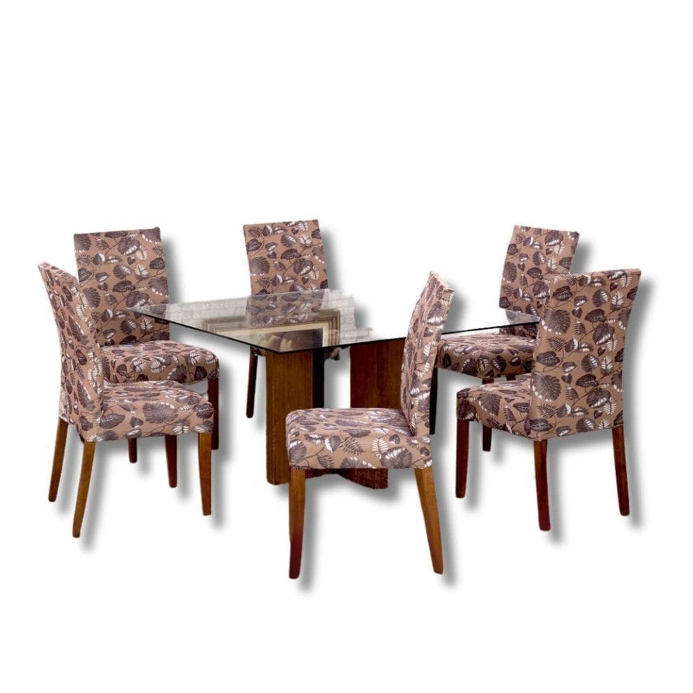 Kit 6 Capas Para Cadeiras De Jantar Floral Decorativas