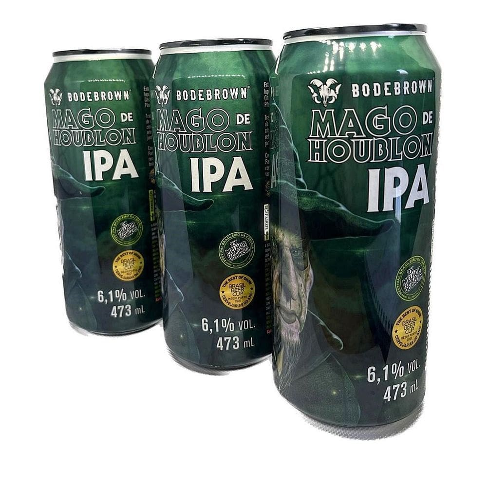 Kit 3 Cervejas Ipa Bodebrown Mago Houblon Dry Hopping 473Ml