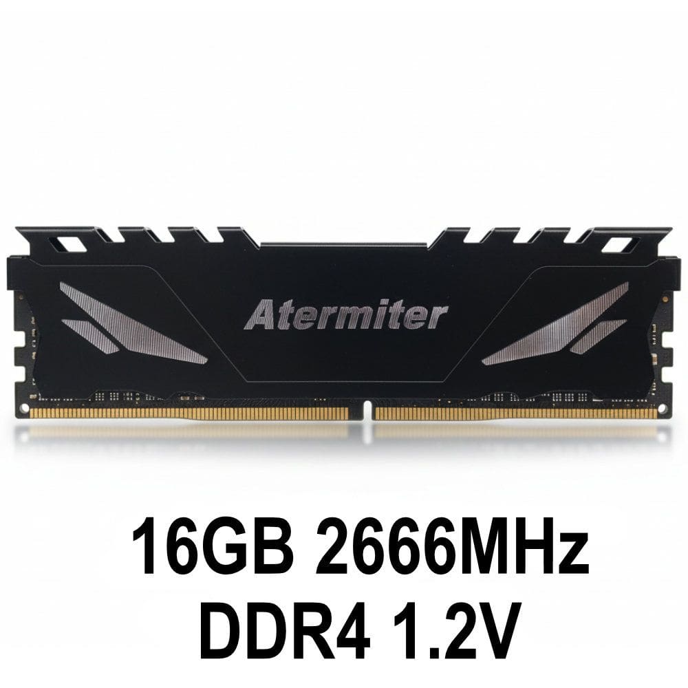 Memória RAM Gamer Desktop Atermiter 16GB 2666MHz DDR4, 1,2V, PC4-21300-CL19, Game Memory PPX, Preto