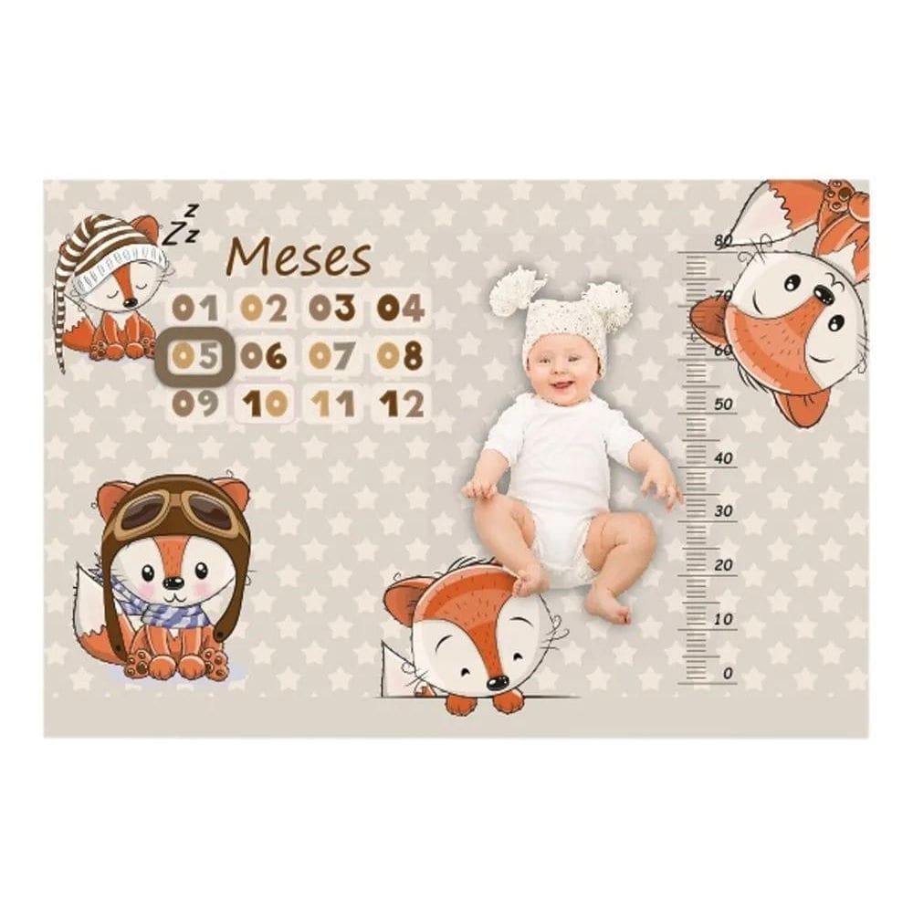 2X Tapete Mêsversário Cenário Para Fotos Bebê Menino