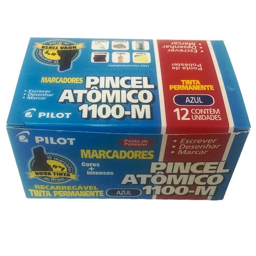 Marcador Pincel Atômico 1100-M Azul Cx/12Und Pilot
