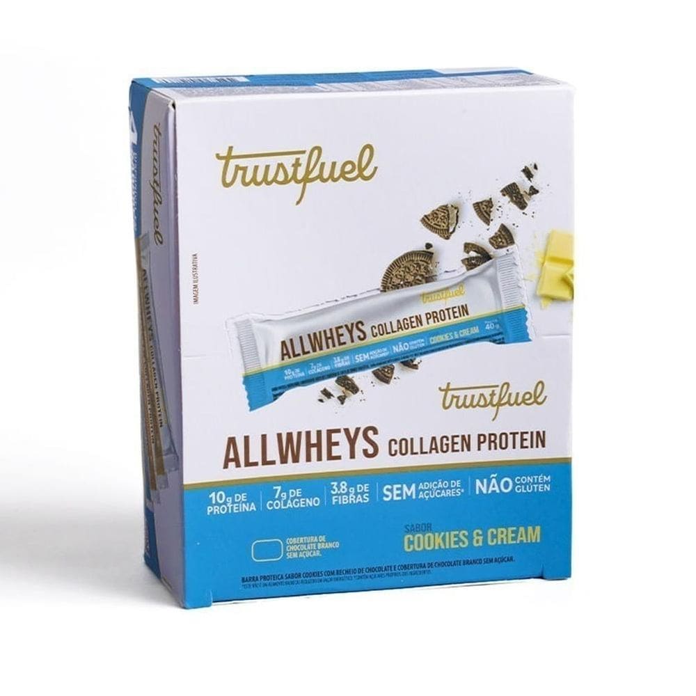 Allwheys Collagen Protein Cookies & Cream 12X40G Trustfuel