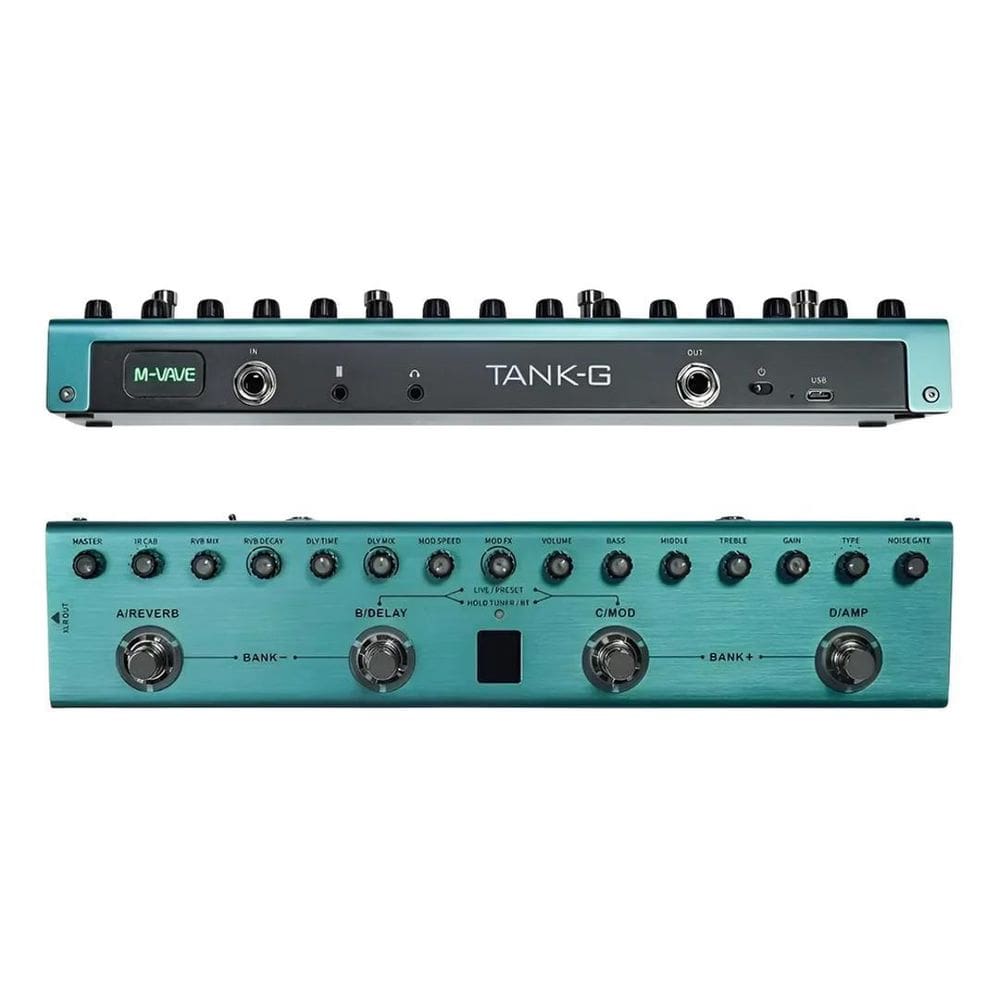 Pedaleira M-Vave Tank-G Pedal De Guitarra Cor Verde-Claro