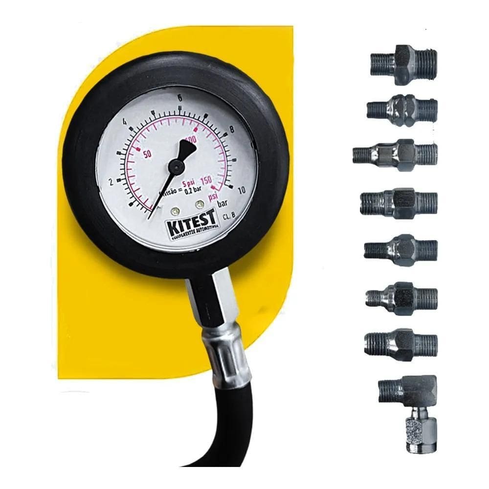 2X Medidor De Pressão De Óleo Linha Leve E Pesada 8 Adaptado