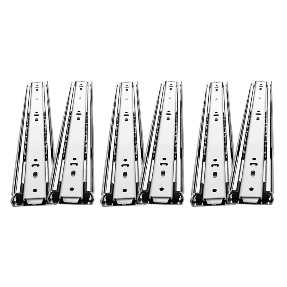 Kit 6 Corrediças Gaveta Telescópica Light 30Cm Com Parafusos