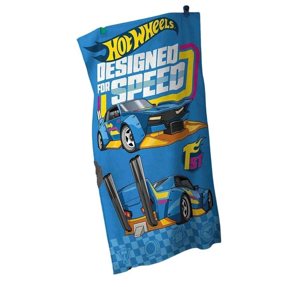 Toalha Banho Infantil Felpudo 70X115Cm Hot Wheels 16 Dohler