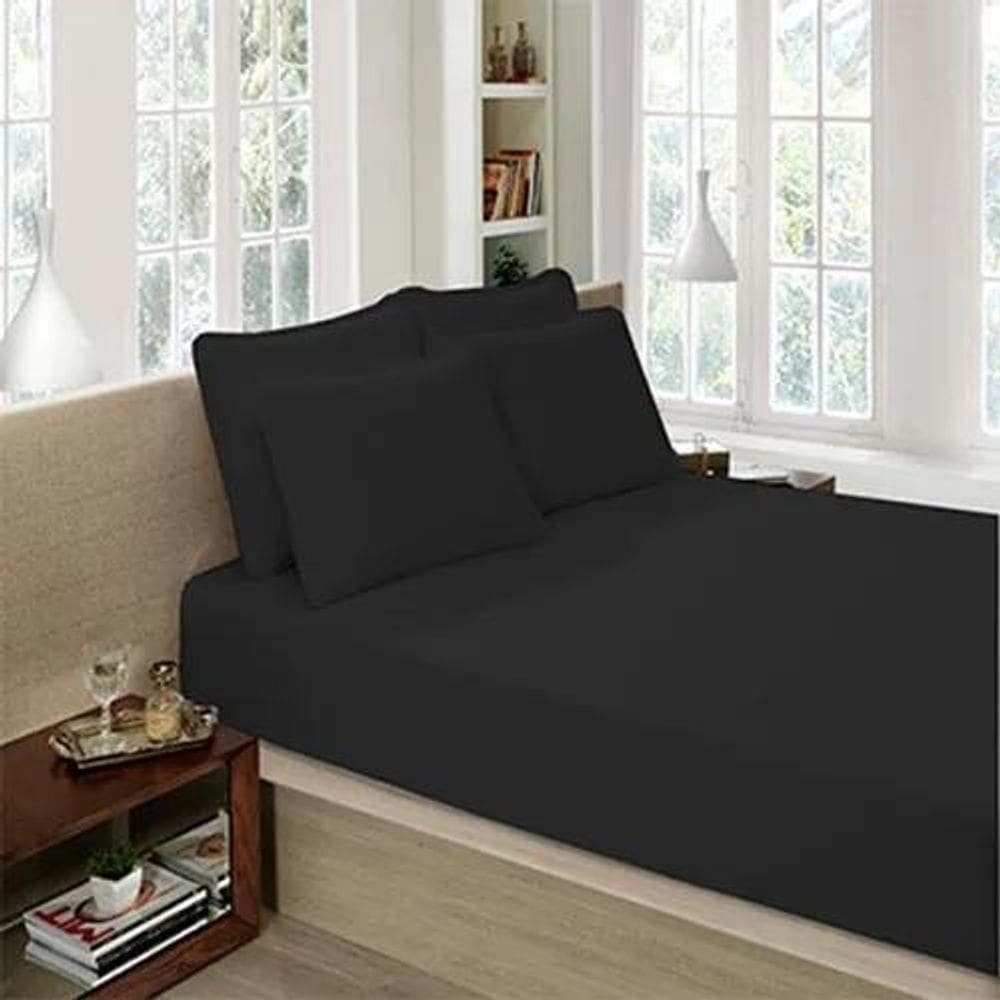 2X Lençol Solteiro Com Elástico Em Malha 100% Algodão Avulso