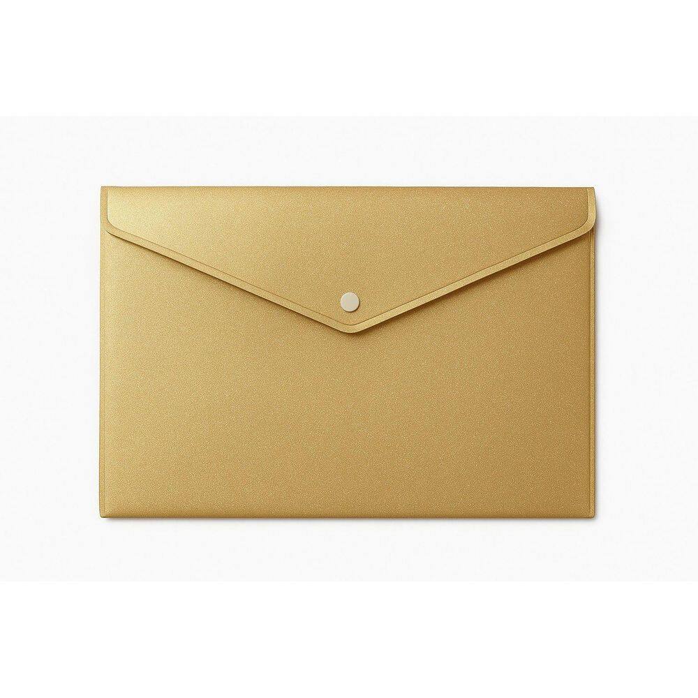 Pasta Envelope A4 Glittler Polibras Ouro