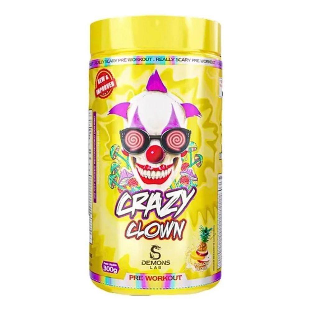 2X Suplemento Em Pó Crazy Clown Yellow Blood 300G Demons Lab