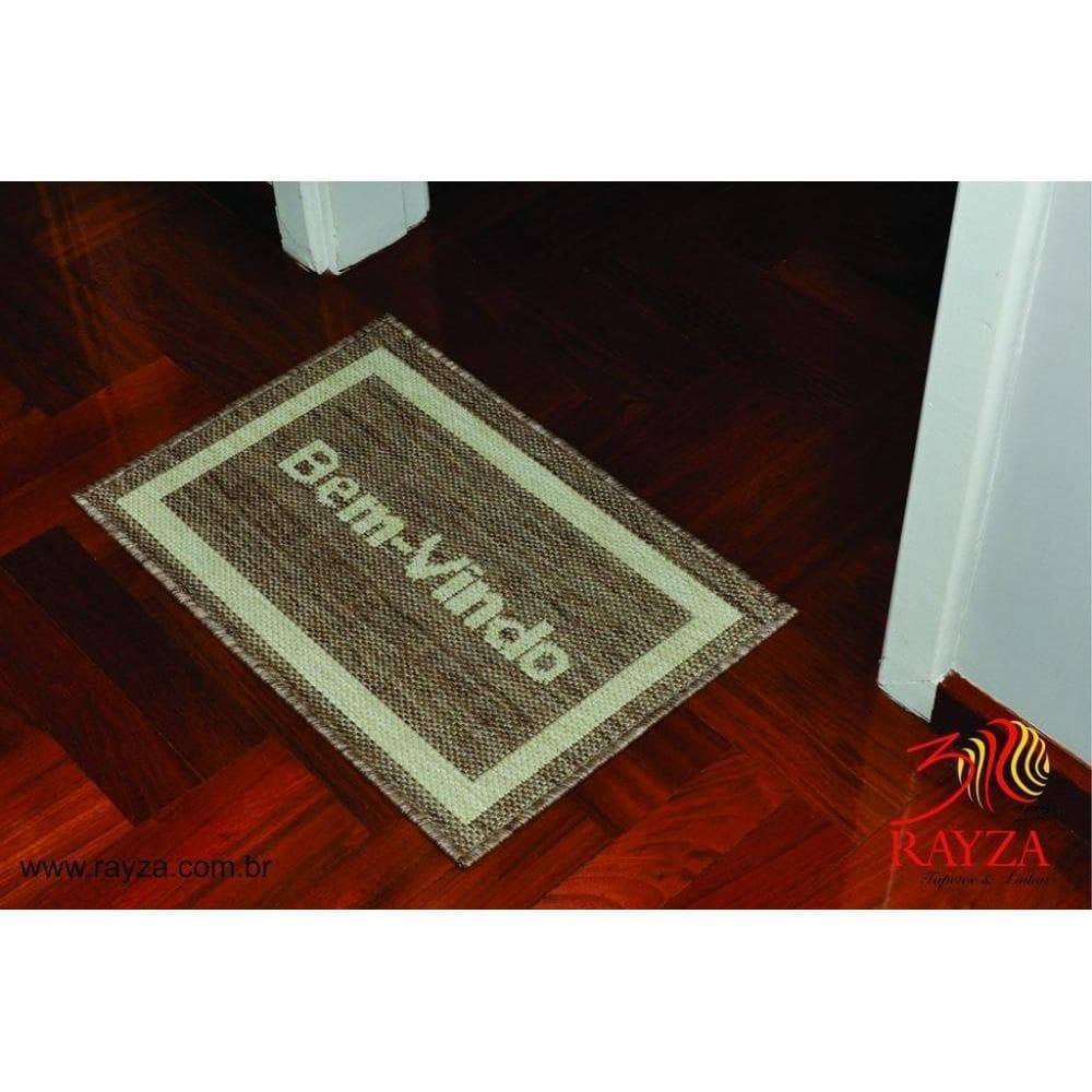 Capacho Sisal Look Bem Vindo Grande 003 Castor 050X090 Cm