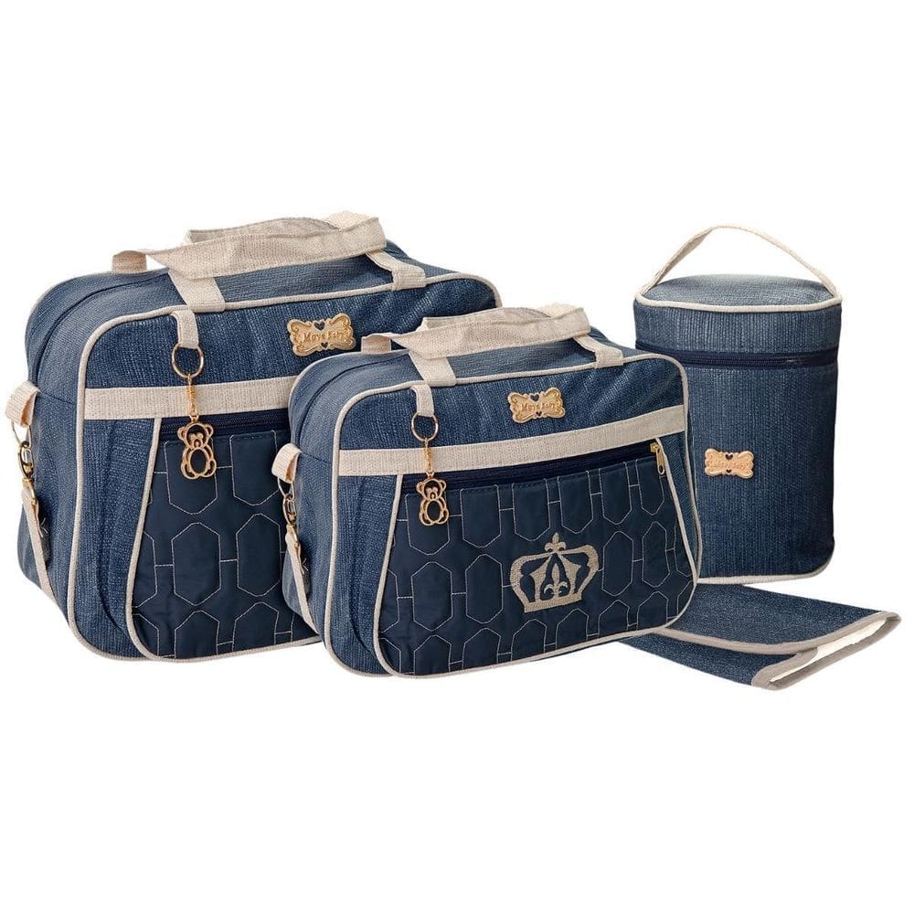 Kit Bolsas Maternidade Mave Baby Deluxe Azul Marinho