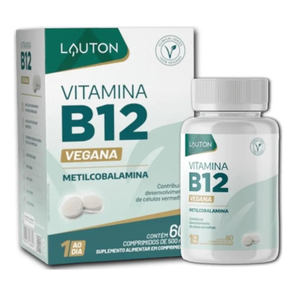 2X Vitamina B12 Pote Com 60 Comprimidos Lauton Nutrition Sab