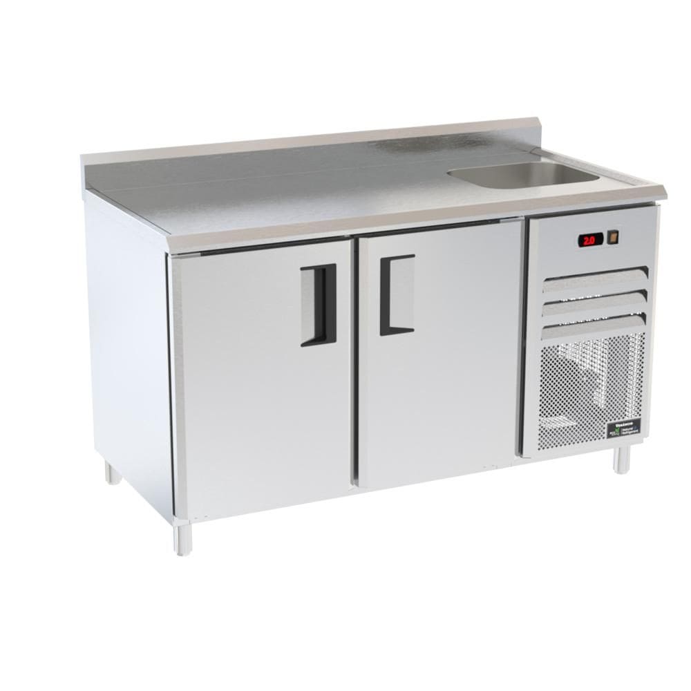 Balcão Congelados Venâncio 150cm Linha Prime Inox Borda Espelhada com Cuba 127V PCCH15-42277