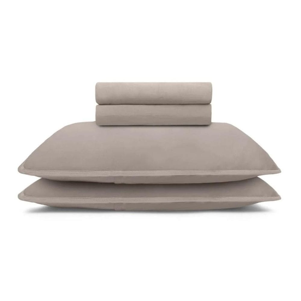 Jogo De Cama King Malha 100% Bambu Natural Buettner 4Pçs