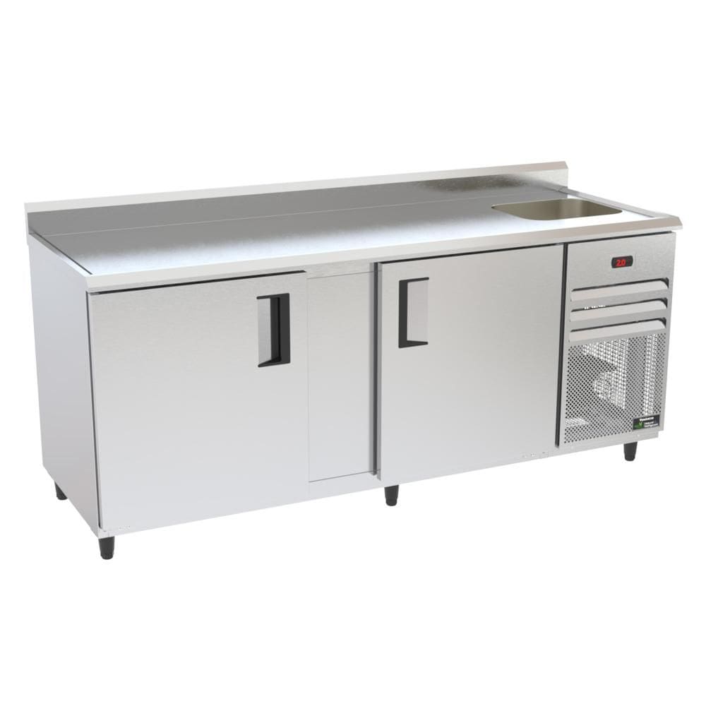 Balcão Congelados Venâncio 200cm Inox Borda Espelhada com Cuba 220V VCCH20-42298
