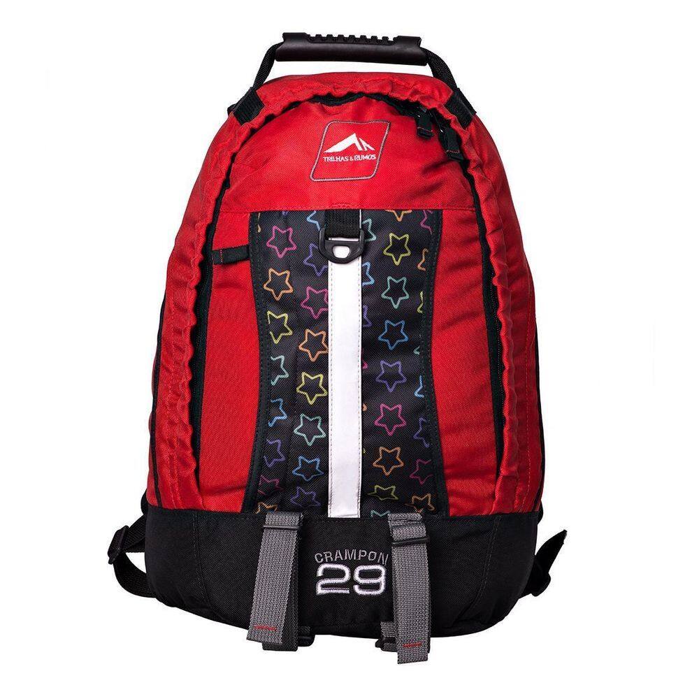 0029 - Mochila Crampon 29 - Vermelho C/Estampa Estrelas 1