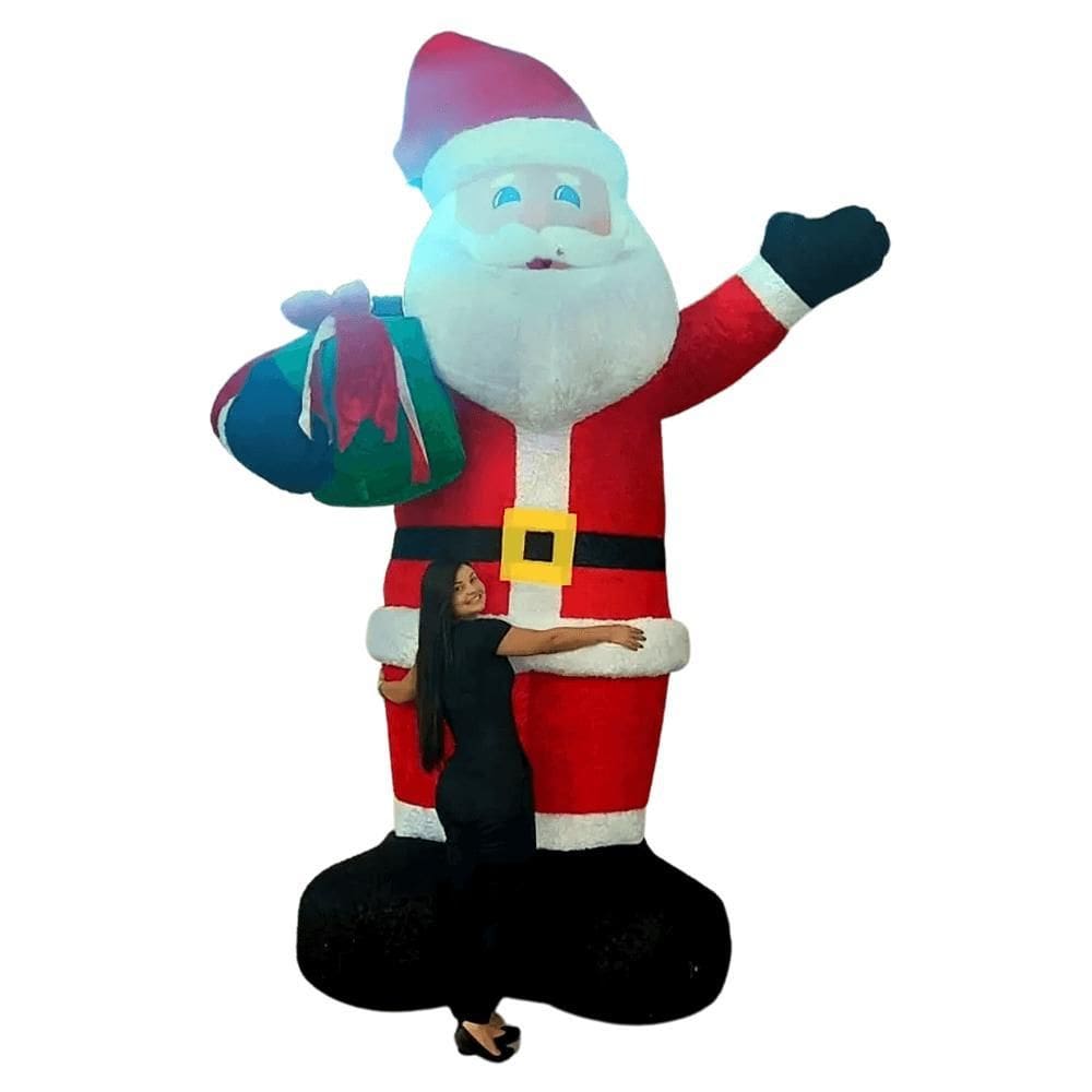 Papai Noel Inflável Gigante Enfeite Natal Grande Natalino