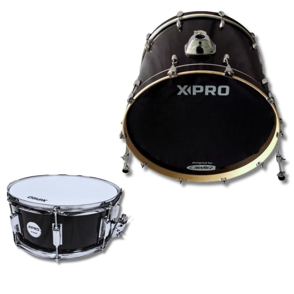Kit Bumbo 20 X 16 Aro Madeira 10 Afinações + Caixa 14 X 6