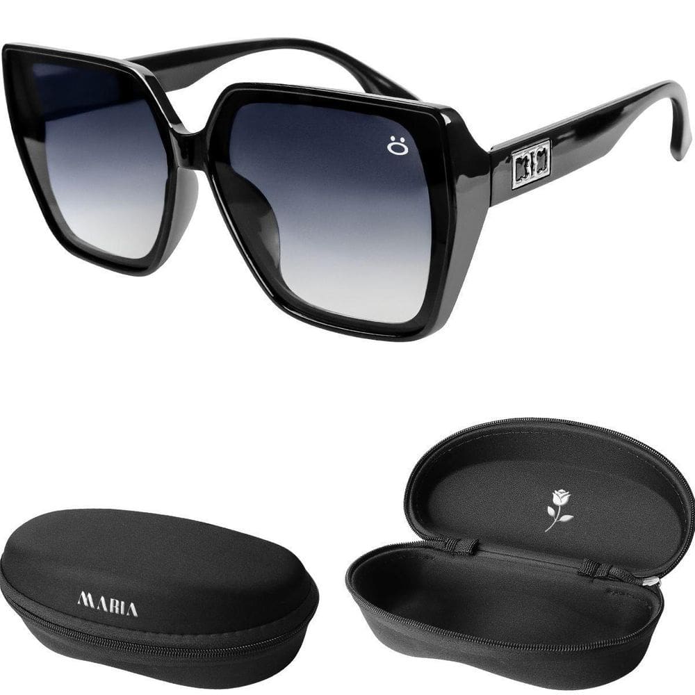 Oculos Sol Feminino Protecao Uv Quadrado Acetato Presente