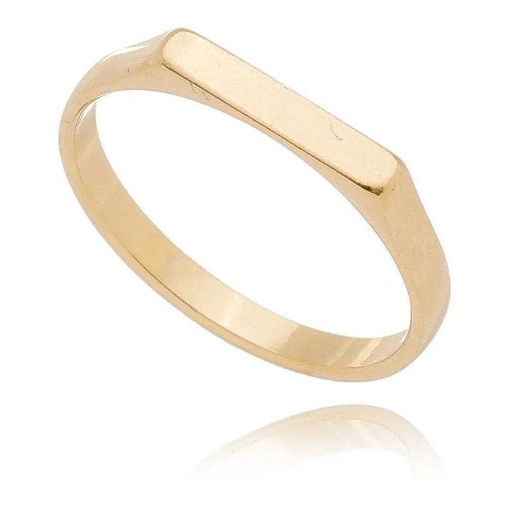 2X Anel Chapinha Feminino Ouro 18K Exclusivo Com +