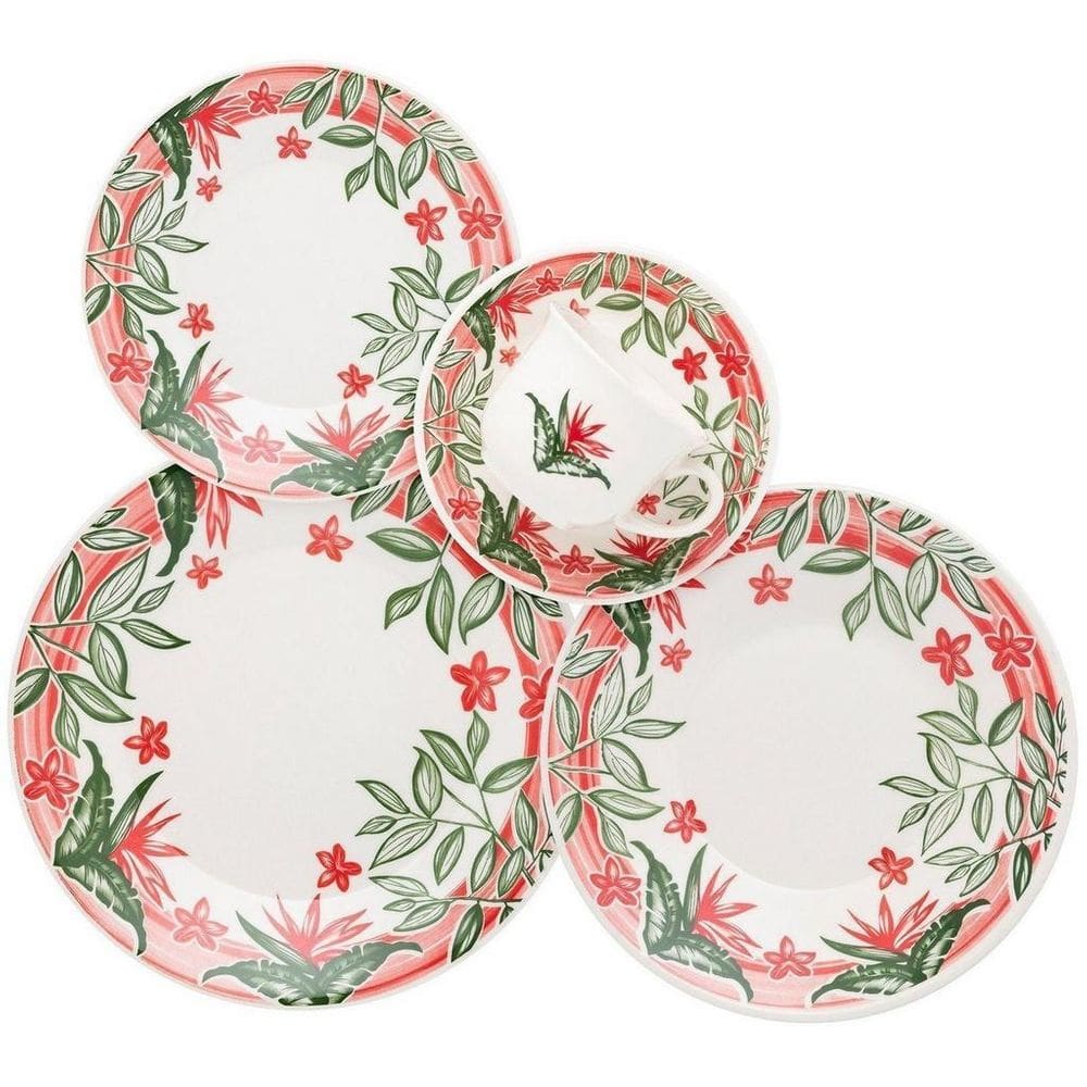 Jogo De Jantar Actual Jardim Tropical - 20 Peças - Biona