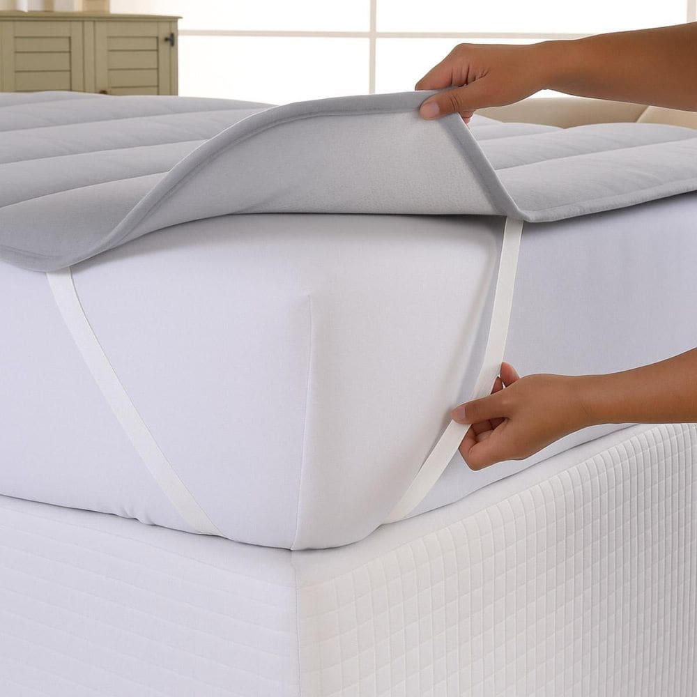 Pillow Top King Size Cotton Malha 100% Algodão Macio - Cinza