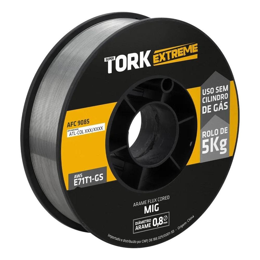 2X Arame Para Solda Mig Uso Sem Gás 0.8Mm Rolo De 5 Kg