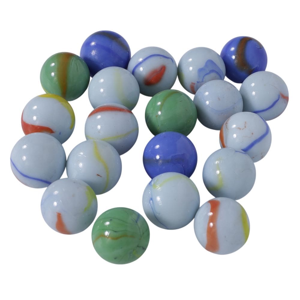 Bola Bolinha de Gude Grande Vidro Leitosa Decoração 20und