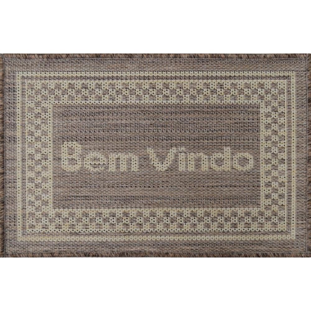 Mini Capacho Sisal Look Bem Vindo 008 Castor 040X060 Cm