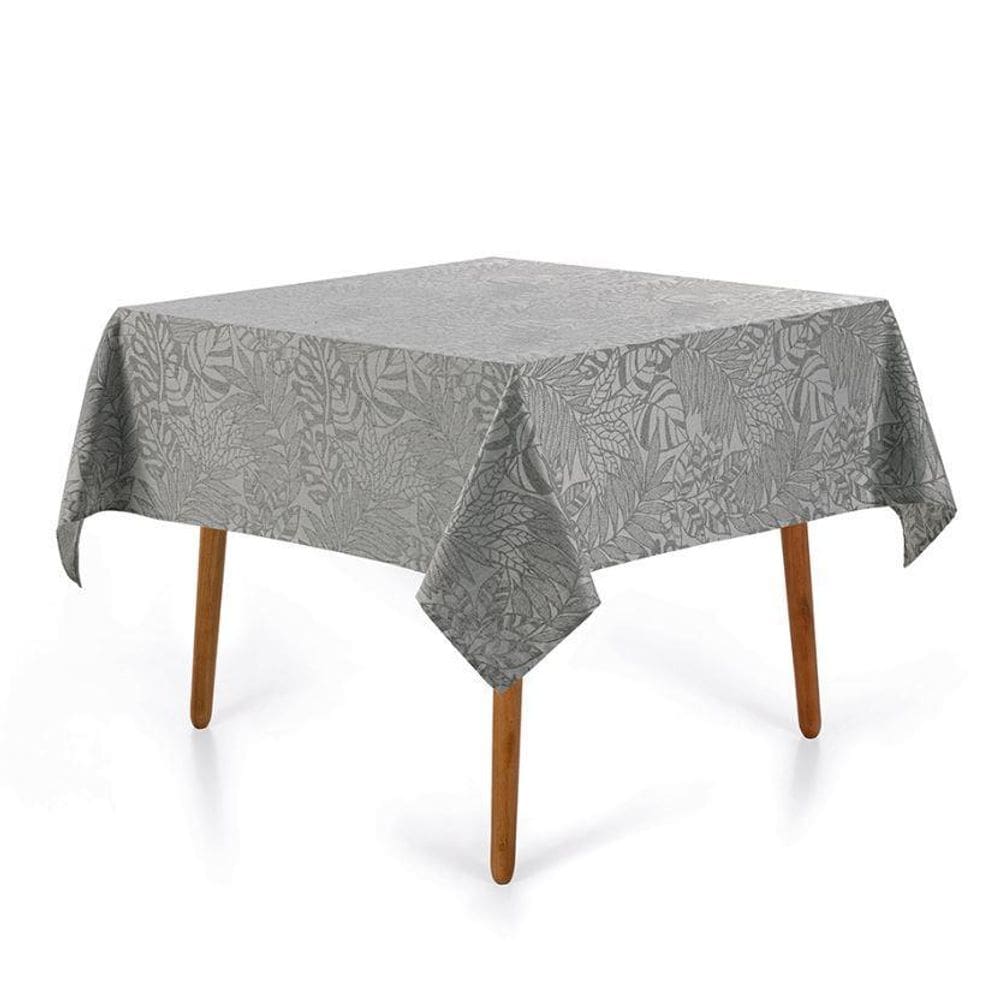 Toalha De Mesa Quadrada 4 Lugares Essencia Cinza Karsten