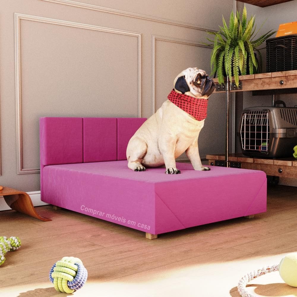 Cama Box Pet Porte Maior 80 Cor Pink Comprar Moveis Sua Casa