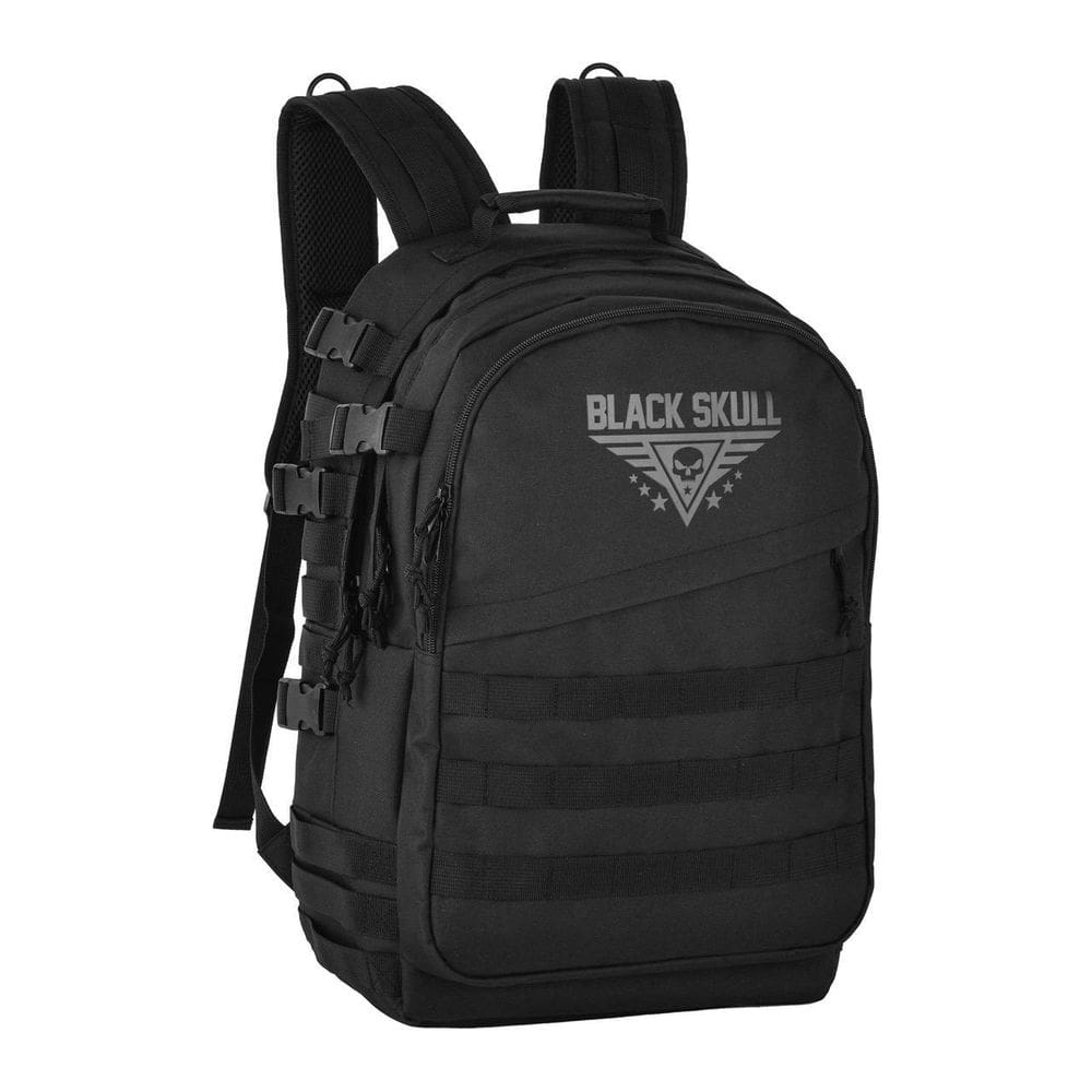Mochila Masculina Black Skull Academia Trabalho Faculdade