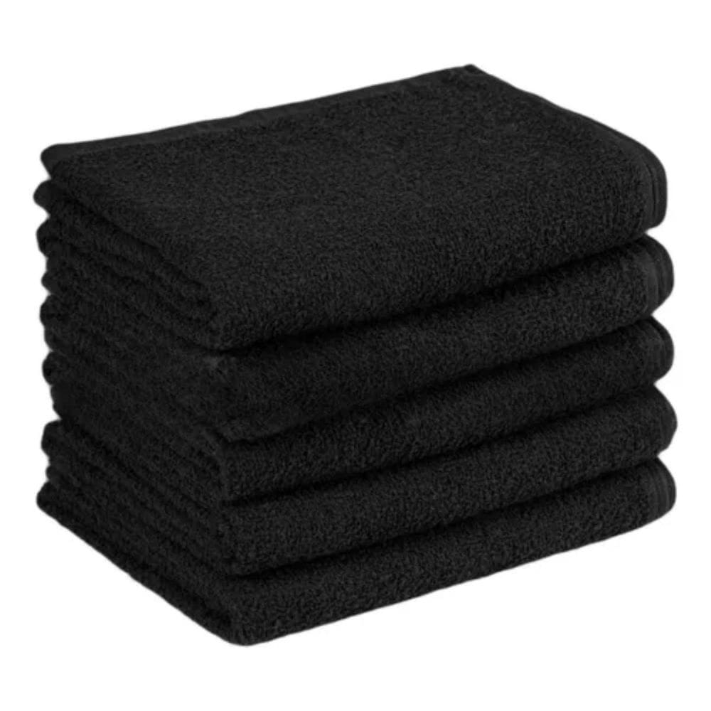 Toalha Rosto Preta Luxuosa Ideal Presentear Estilo Entrega