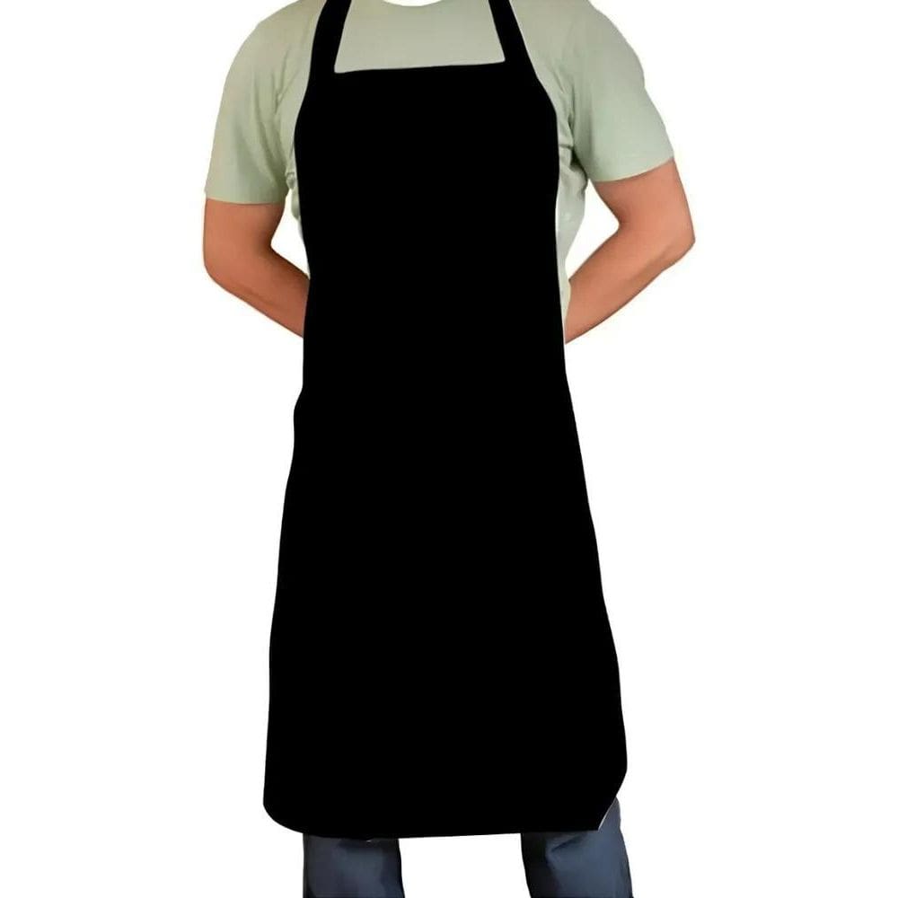 2X 3 Avental Pvc Impermeável Preto Forrado Açogueiro Cozinha