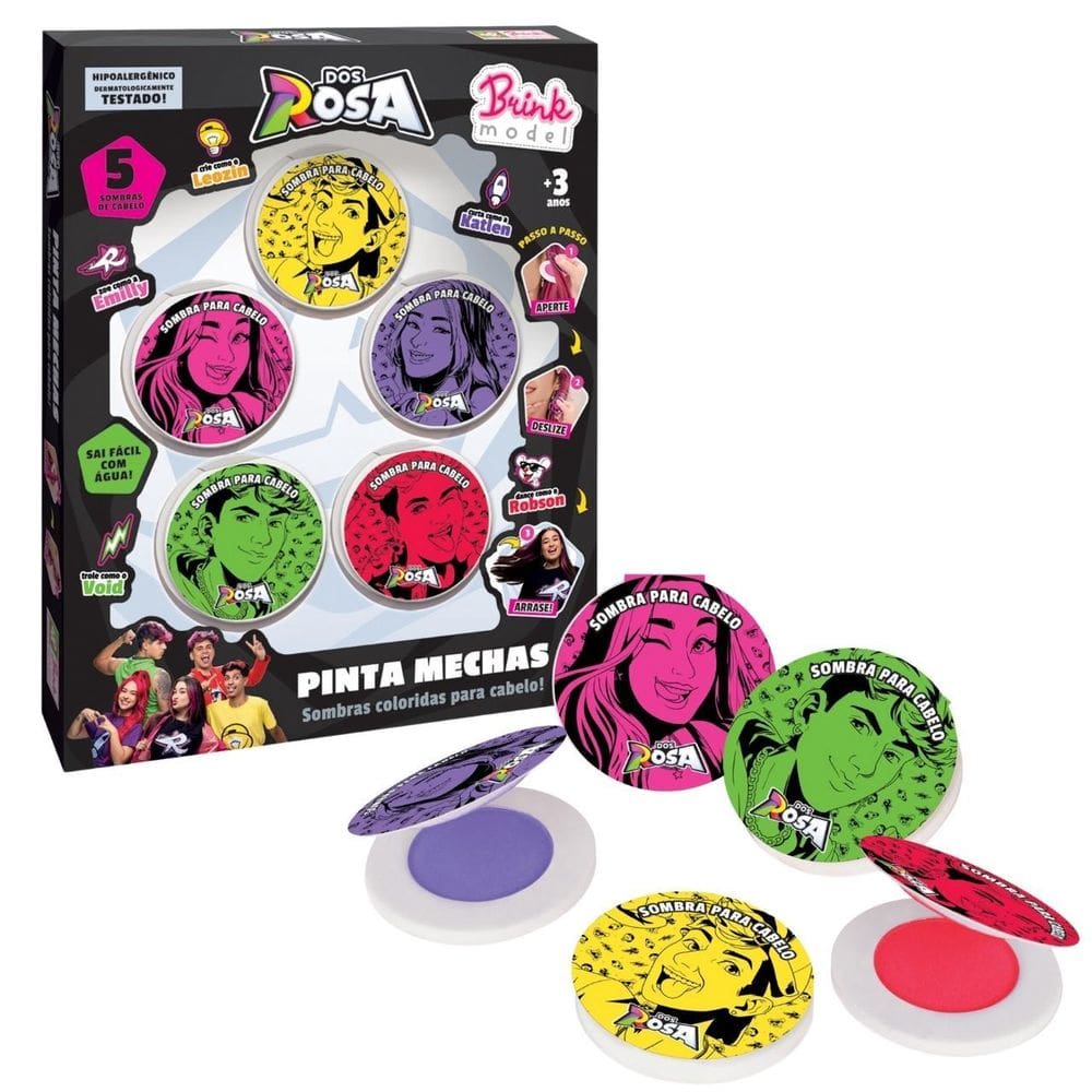 Pinta Mechas Dos Rosas Youtubers Infantis Sombra De Cabelo