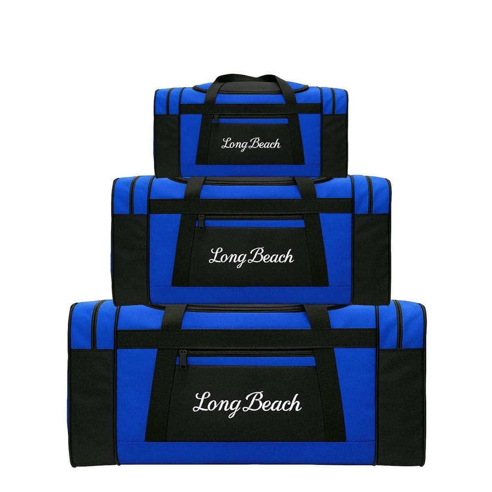 Kit 3 Bolsas Sacolas De Viagem Esportiva Tamanhos - Azul