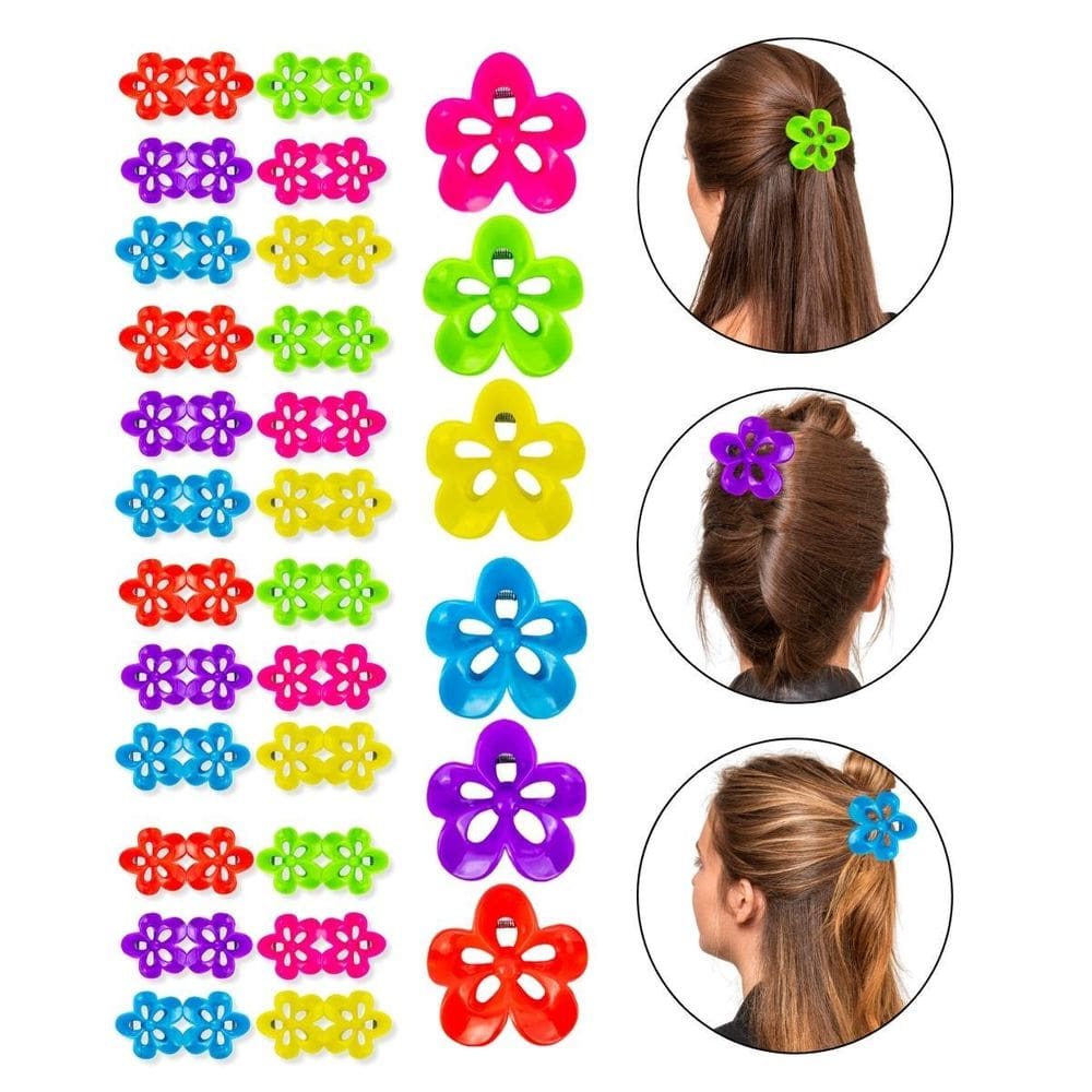 Kit 48 Presilha Prendedor Acessório Cabelo Flor
