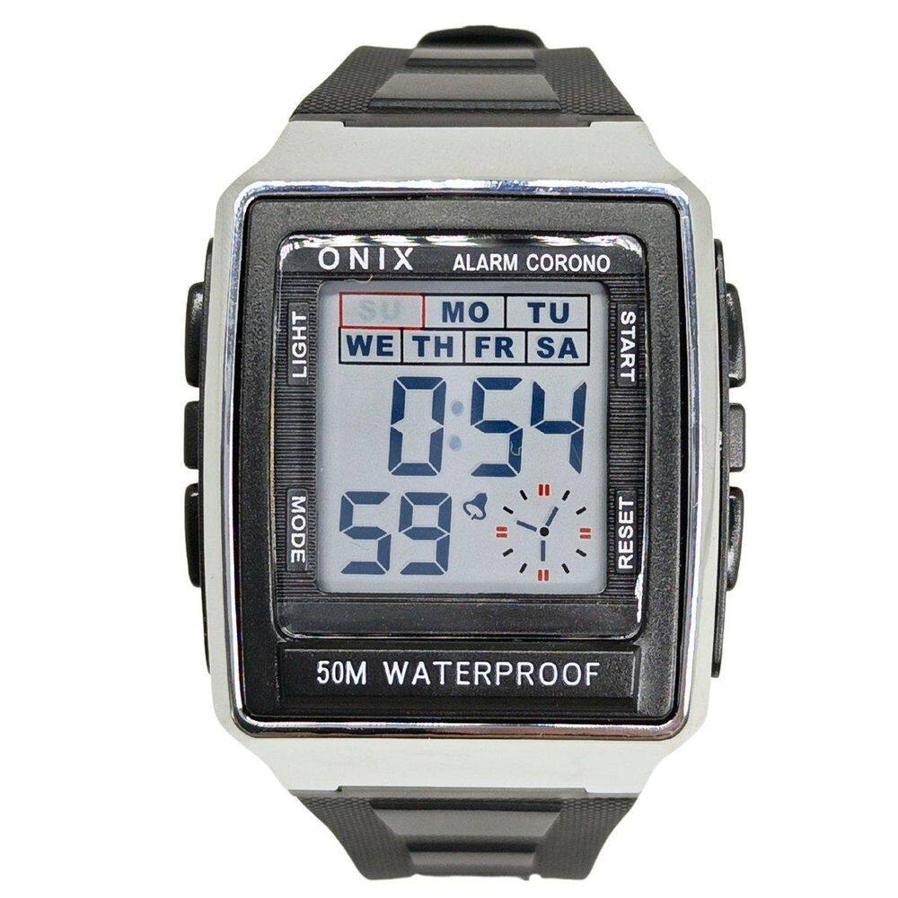 Relógio Masculino Onix Digital It-1805 Prata E Preto