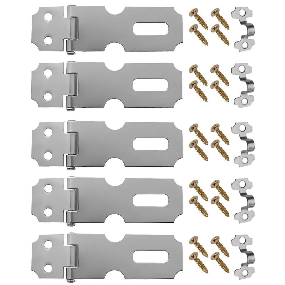 Dobradiça Porta Cadeado Fecho Trinco Zincado 6,3Cm 05 Un