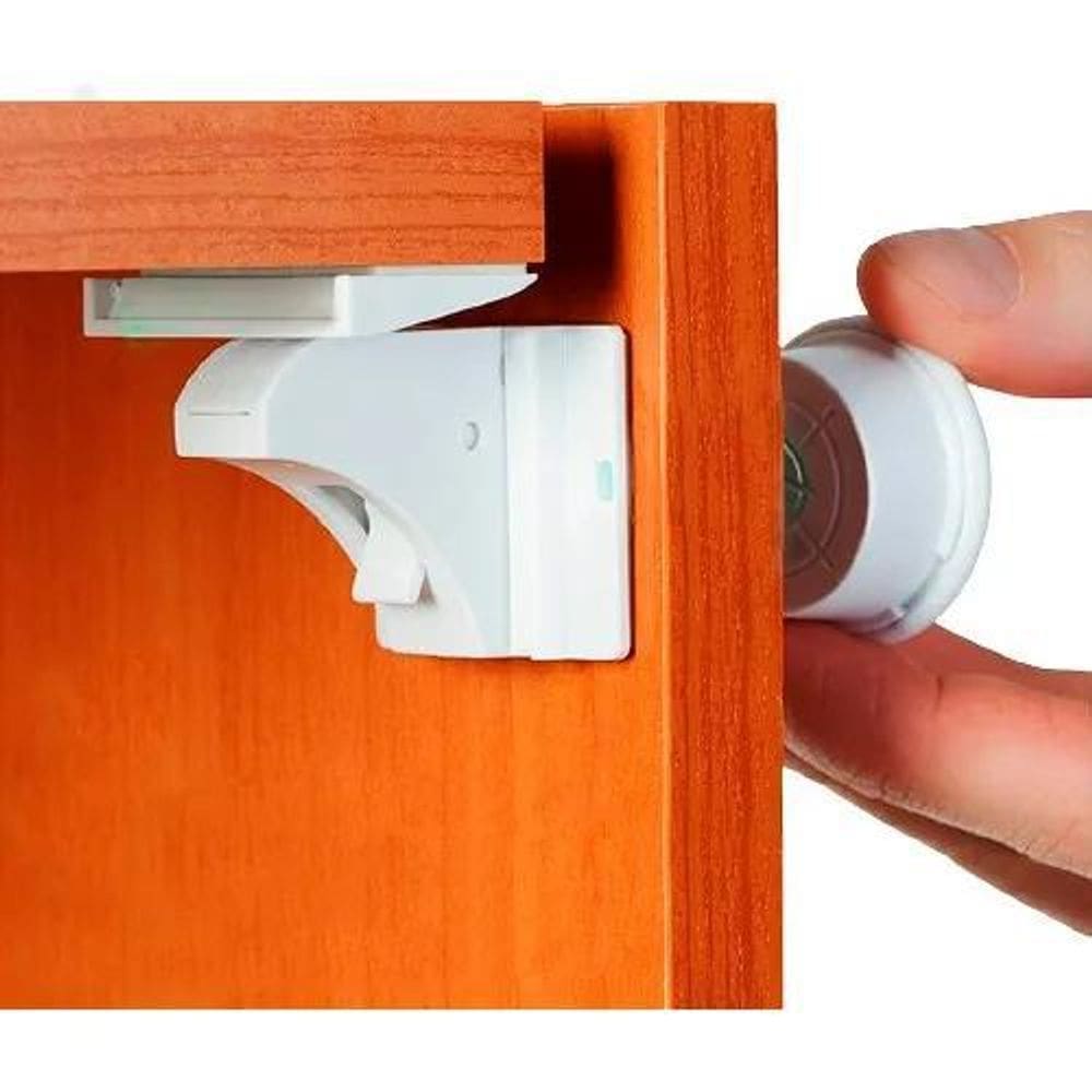 2X Fechadura Invisível Para Móveis Portas Cozinha Lavanderia