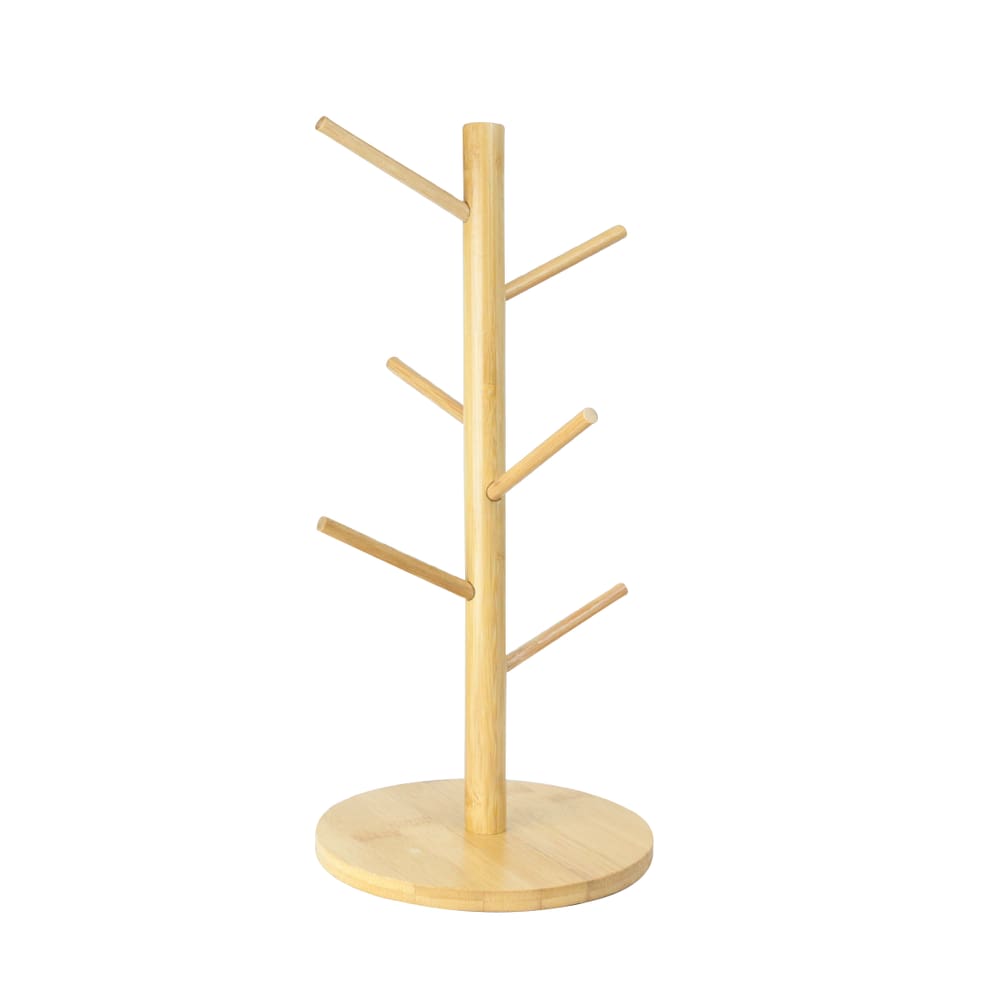 Suporte Para Xícaras De Bambu 34Cm