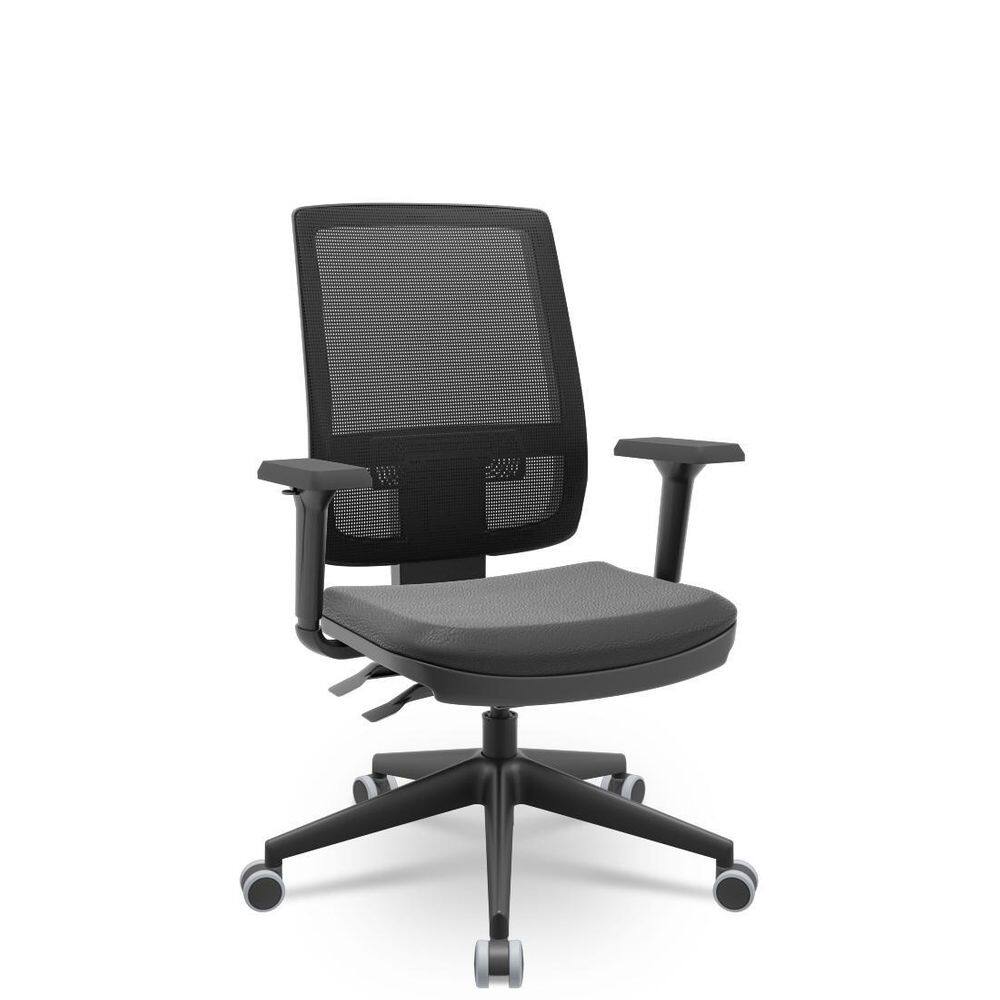 Cadeira Brizza Tela 3D Backplax Piramidal Sm Apoio Snt Preto