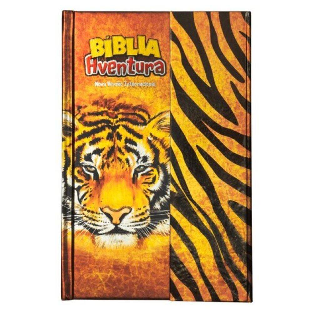 Bíblia Aventura Para Crianças, Nvi, Capa Dura Com Fechamento Em Ímã, Tigre, Leitura Perfeita