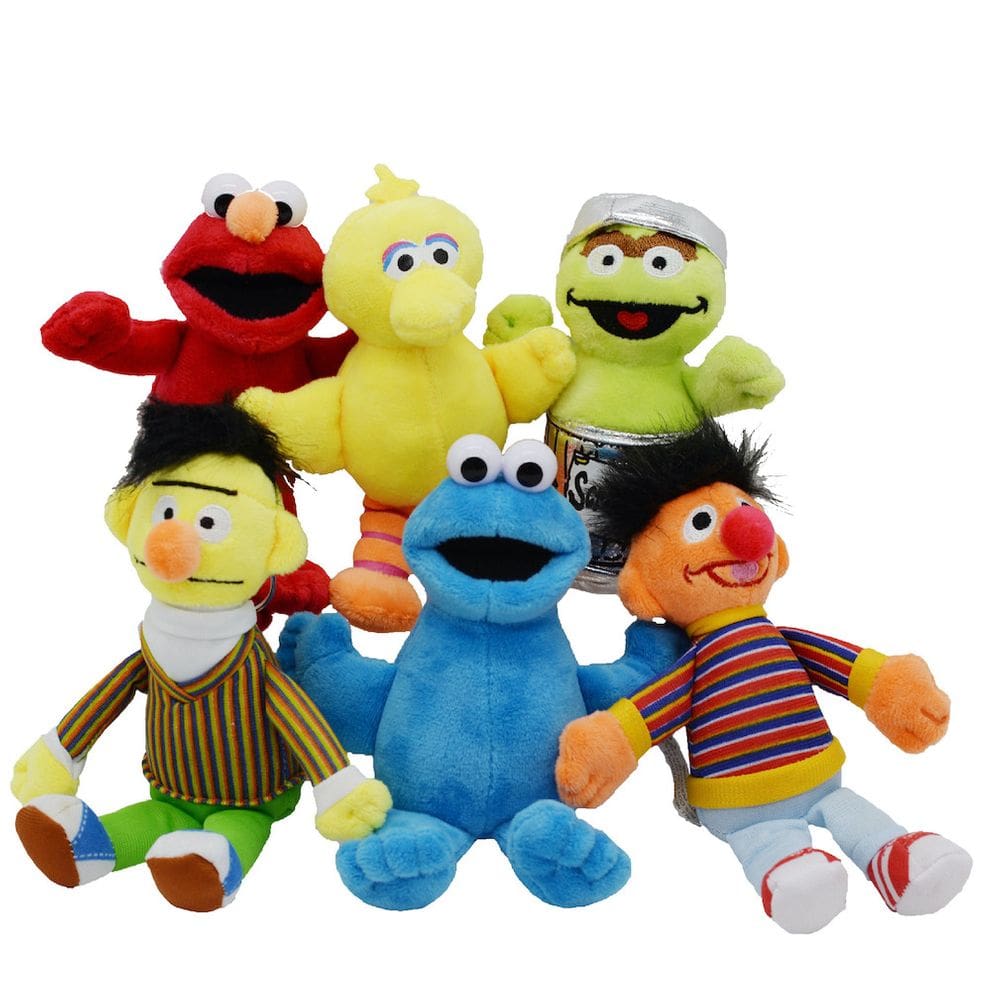 Conjunto de bonecas de pelúcia Sesame Street Elmo 16 cm 6 unidades