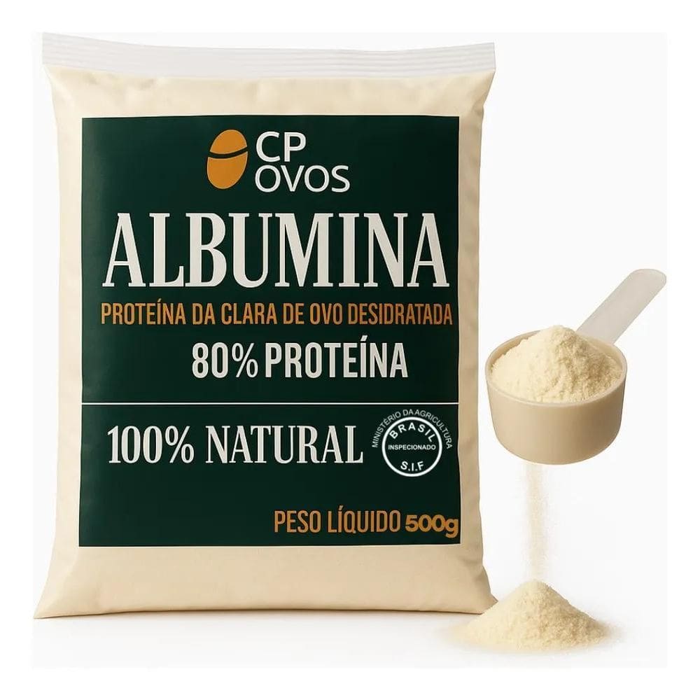 2X Albumina Cp Ovos 500G 80% Proteína Ganho De Massa Magra R