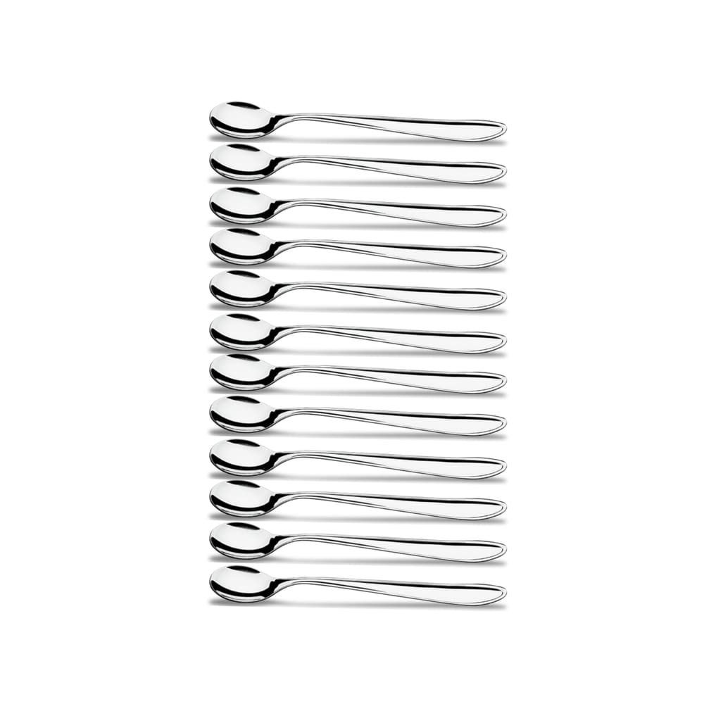 Jogo de Colher de Refresco Lyon Prateado Brinox Kit 12 Peças